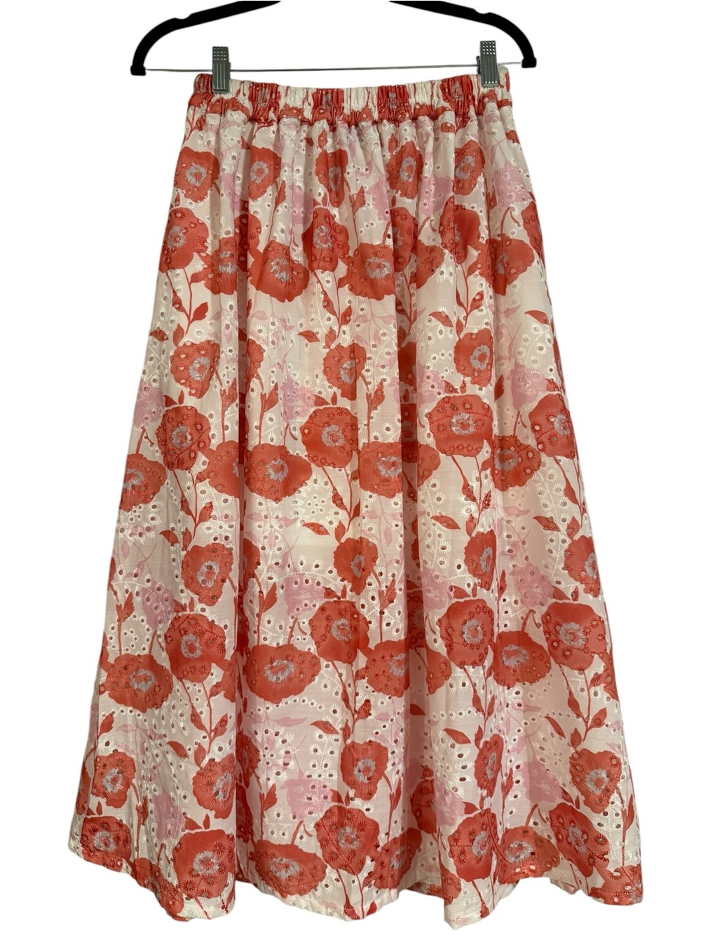 Entro Floral Eyelet Midi Skirt - Picture 2 of 7